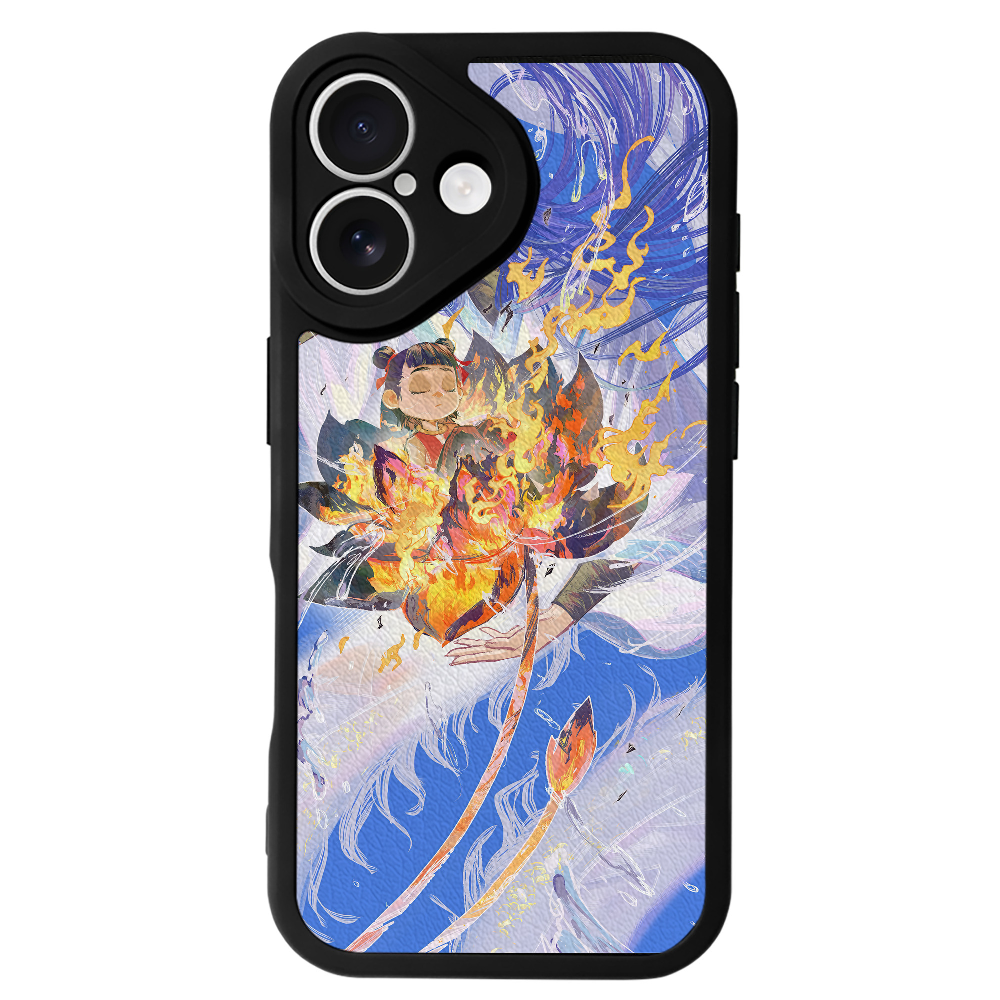 （画像用） Ne Zha 2 ナタ 魔童の大暴れ 【iPhone 16シリーズ対応】シリコンスマホケース（レザー調） 材質：シリコン